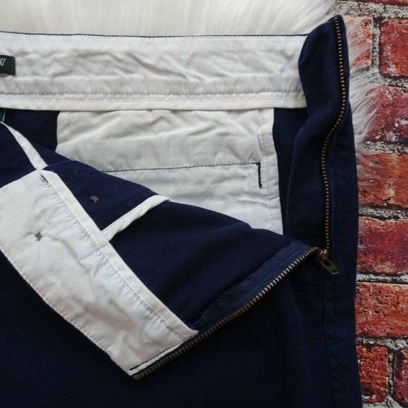 J. Crew Women's Sailor Pants Twill Button Wide Leg Navy Blue Modern Plus Size 14 - Picture 7 of 12